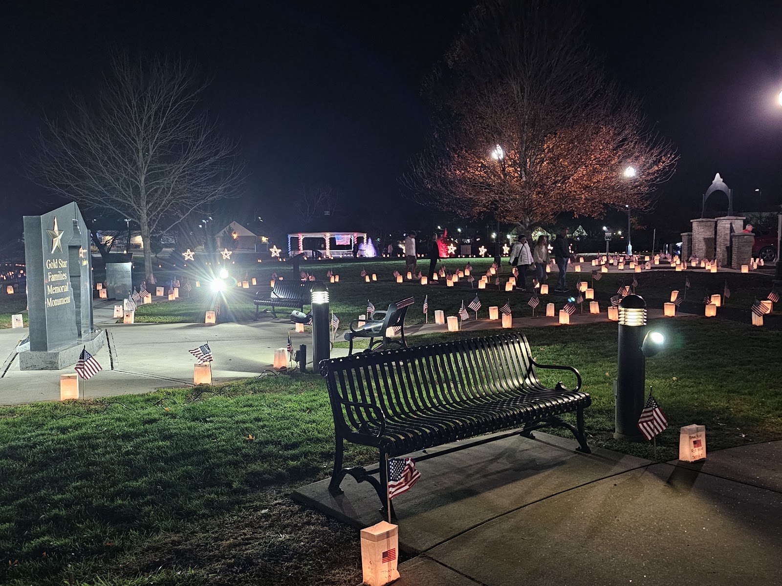 Veterans memorial park cemetery grounds and headstones
