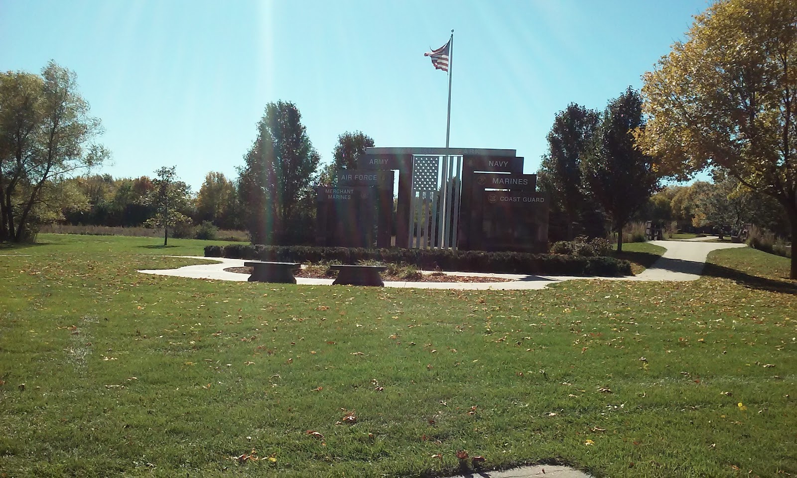 Veterans Memorial Park cemetery grounds and headstones