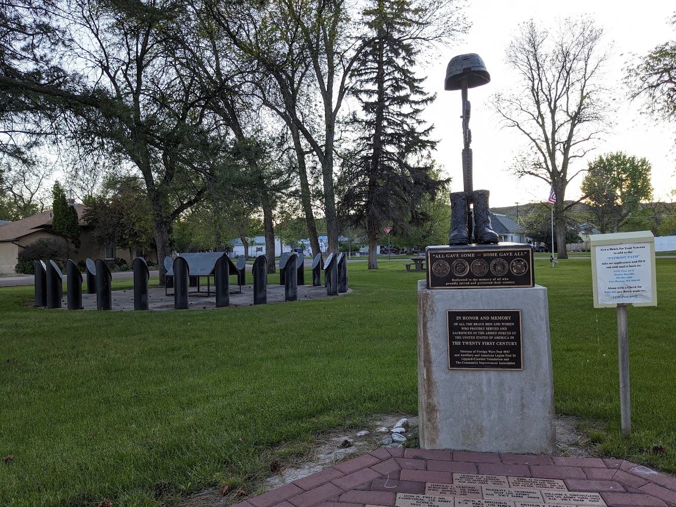 Veterans Memorial Park cemetery grounds and headstones