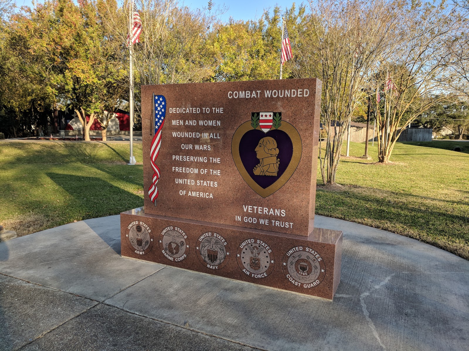 Veterans Memorial Park cemetery grounds and headstones