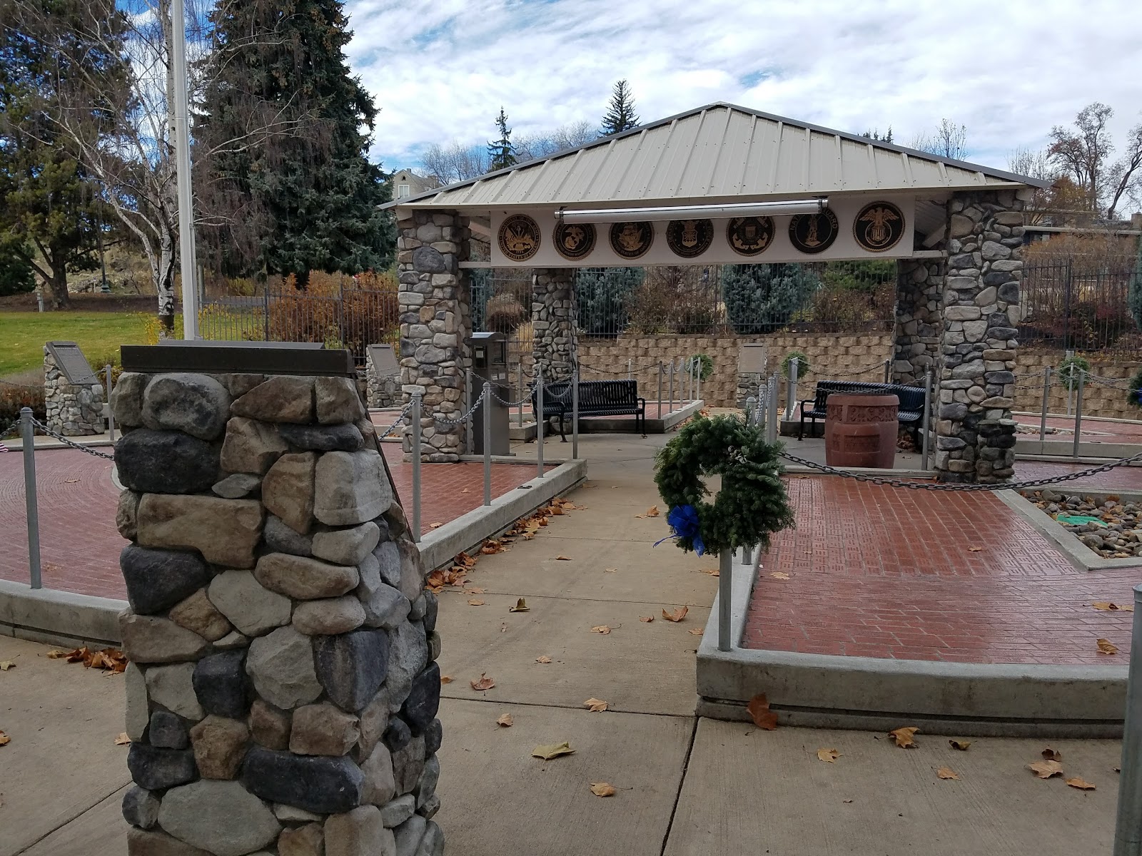 Veterans Memorial Park cemetery grounds and headstones