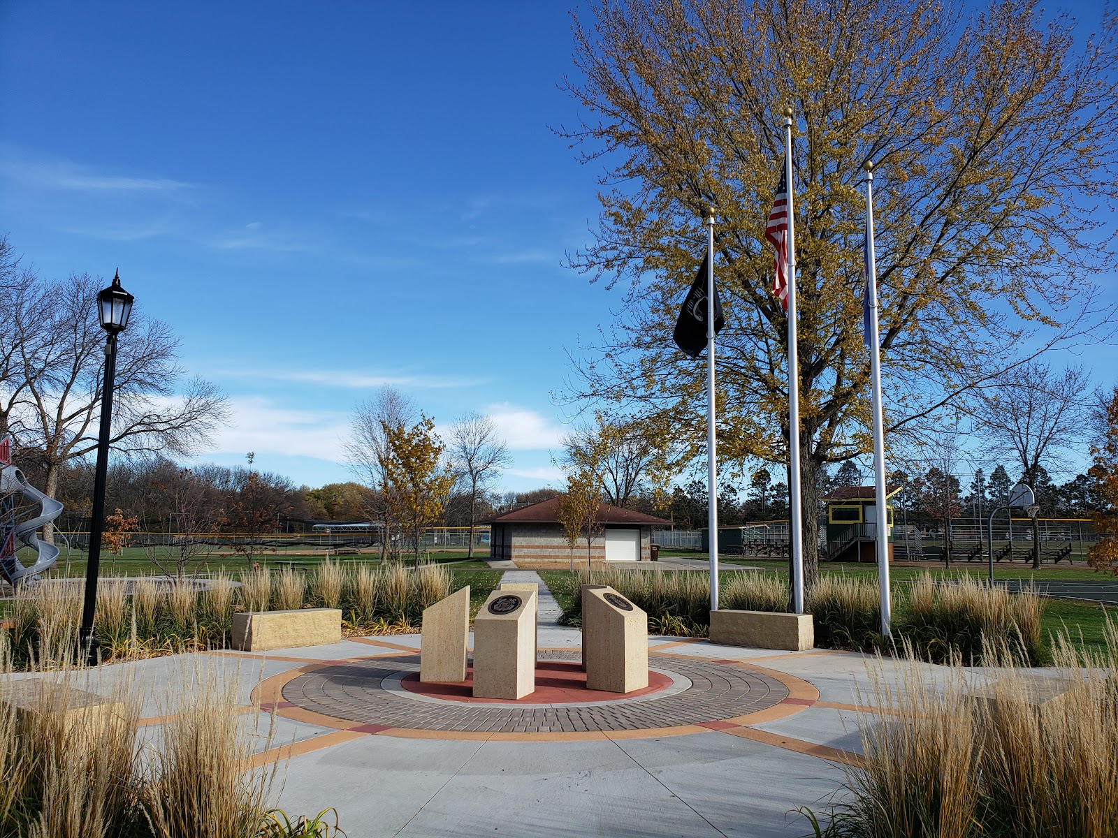 Veterans Memorial Park cemetery grounds and headstones