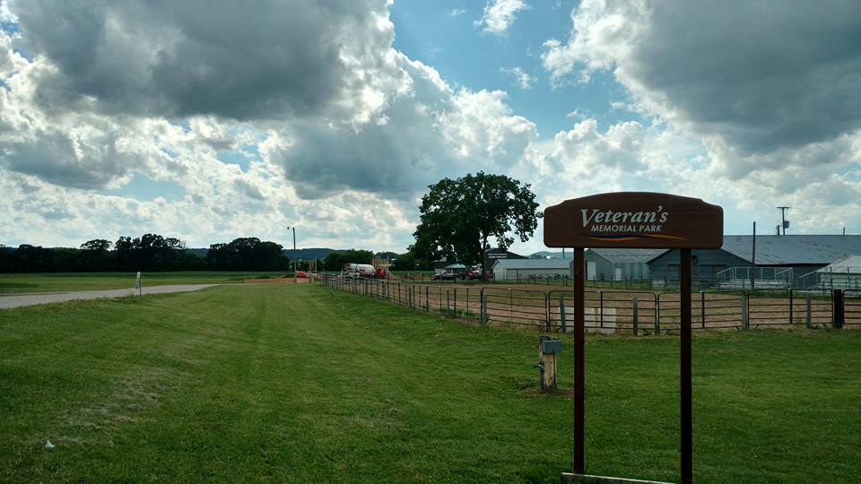 Veterans Memorial Park headstone and grounds