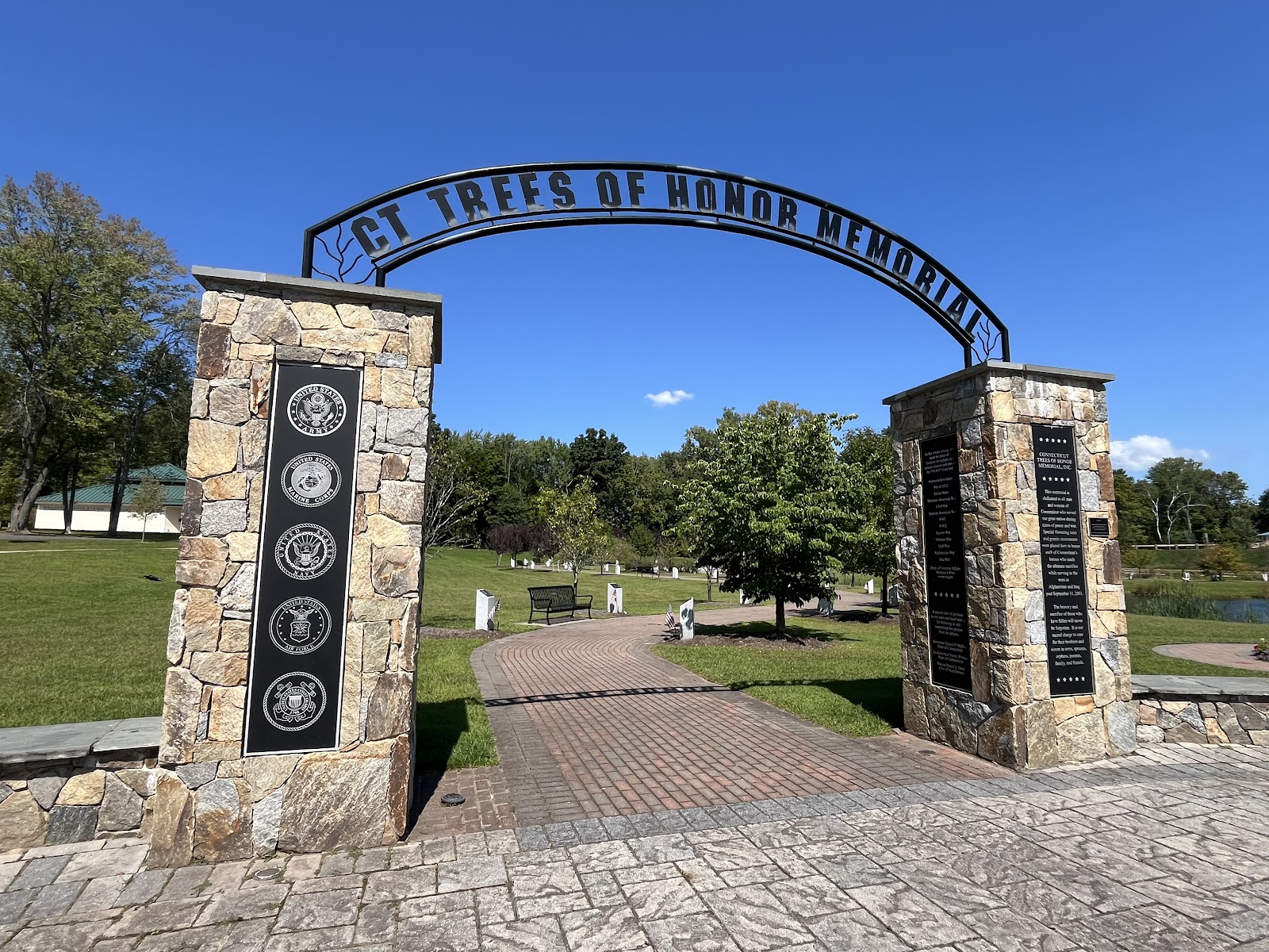 Veterans Memorial Park cemetery grounds and headstones