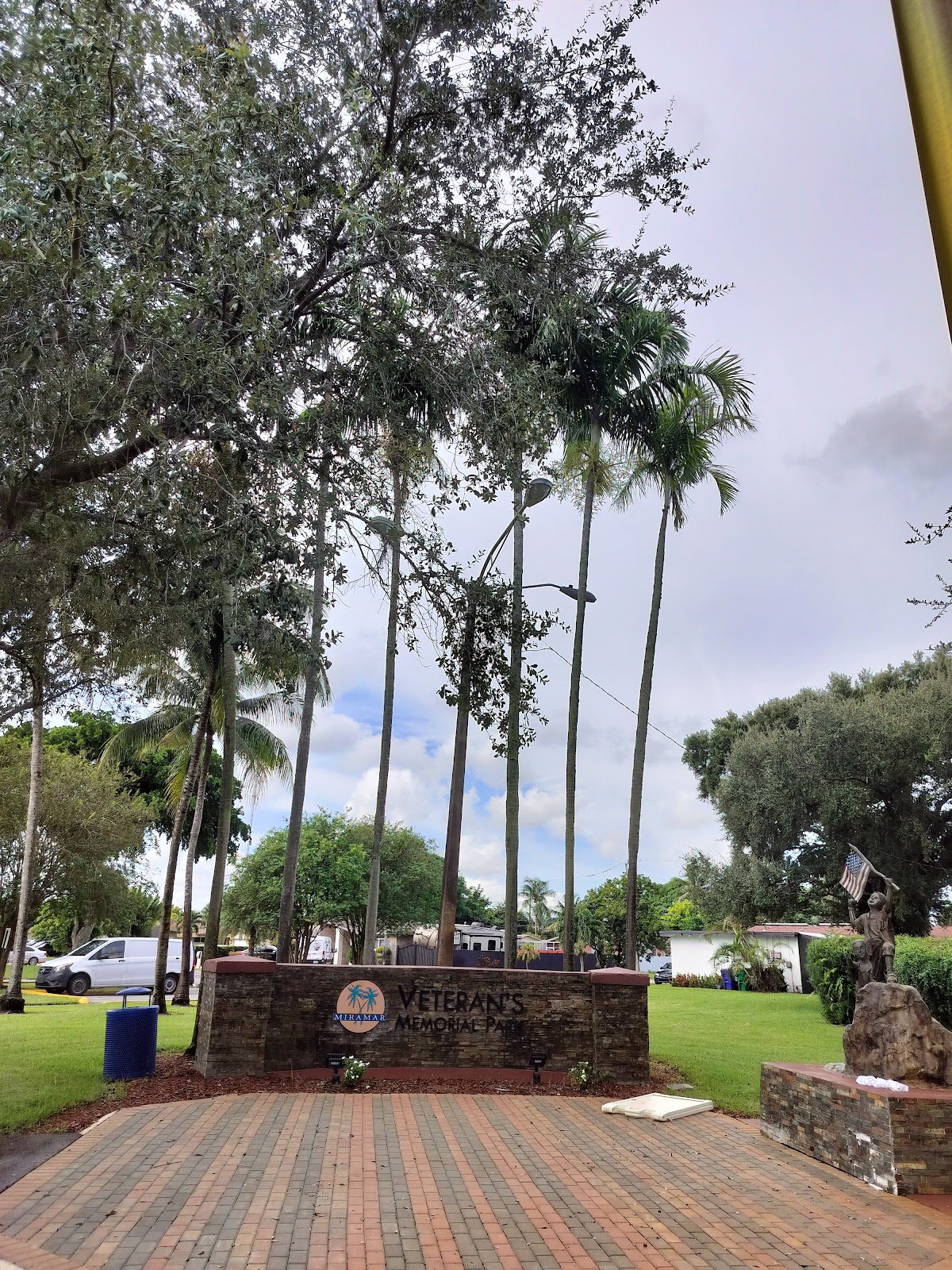 Veterans Memorial Park cemetery grounds and headstones