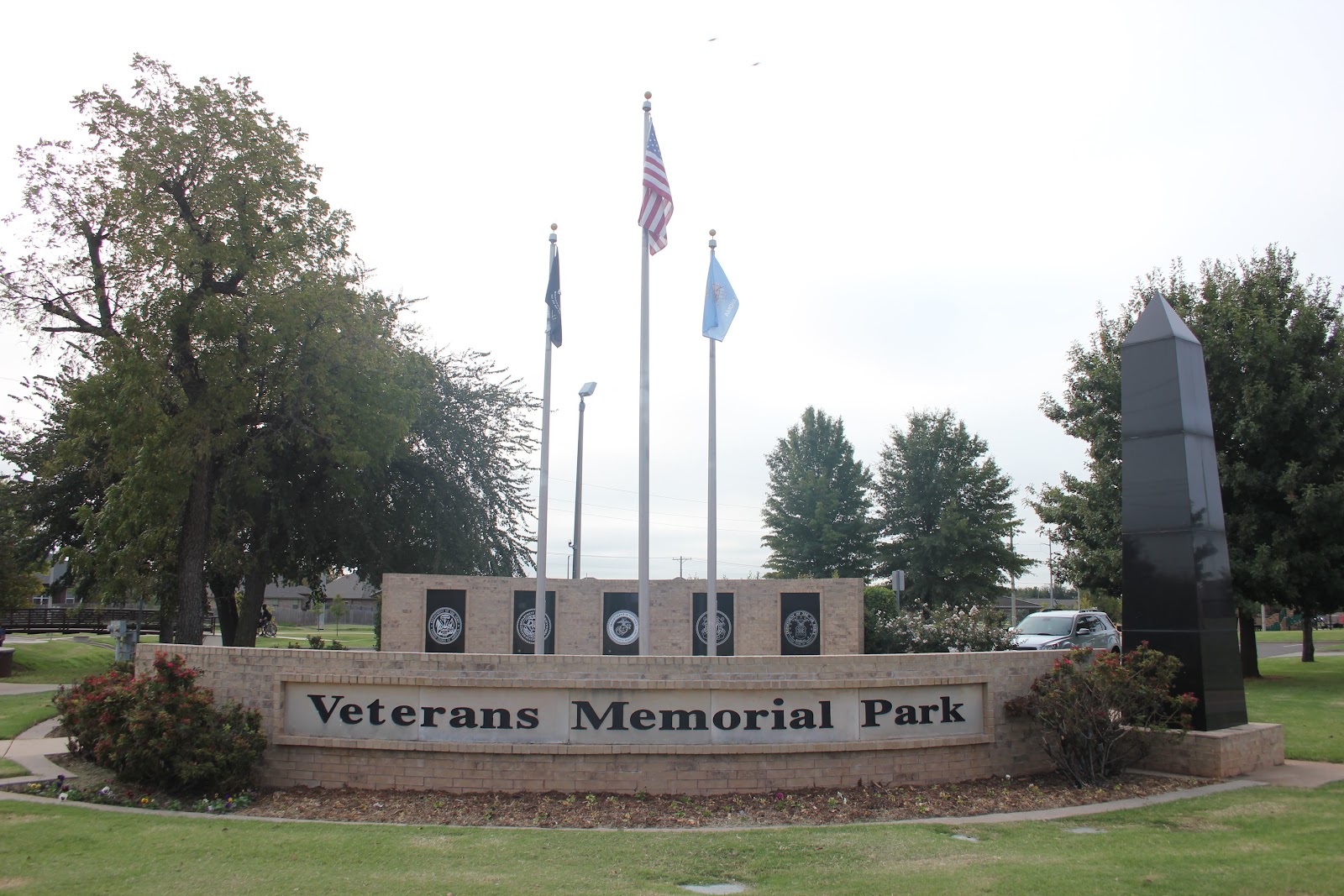 Veterans Memorial Park headstone and grounds