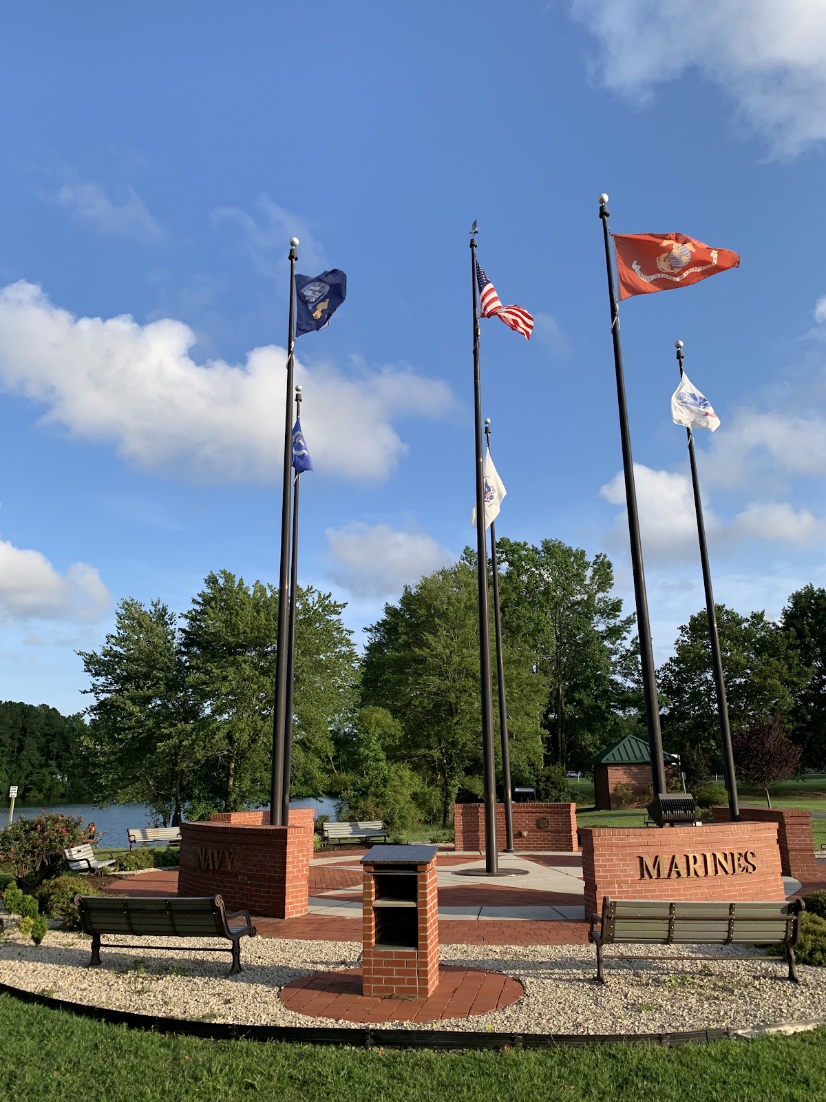 Veterans Memorial Park cemetery grounds and headstones