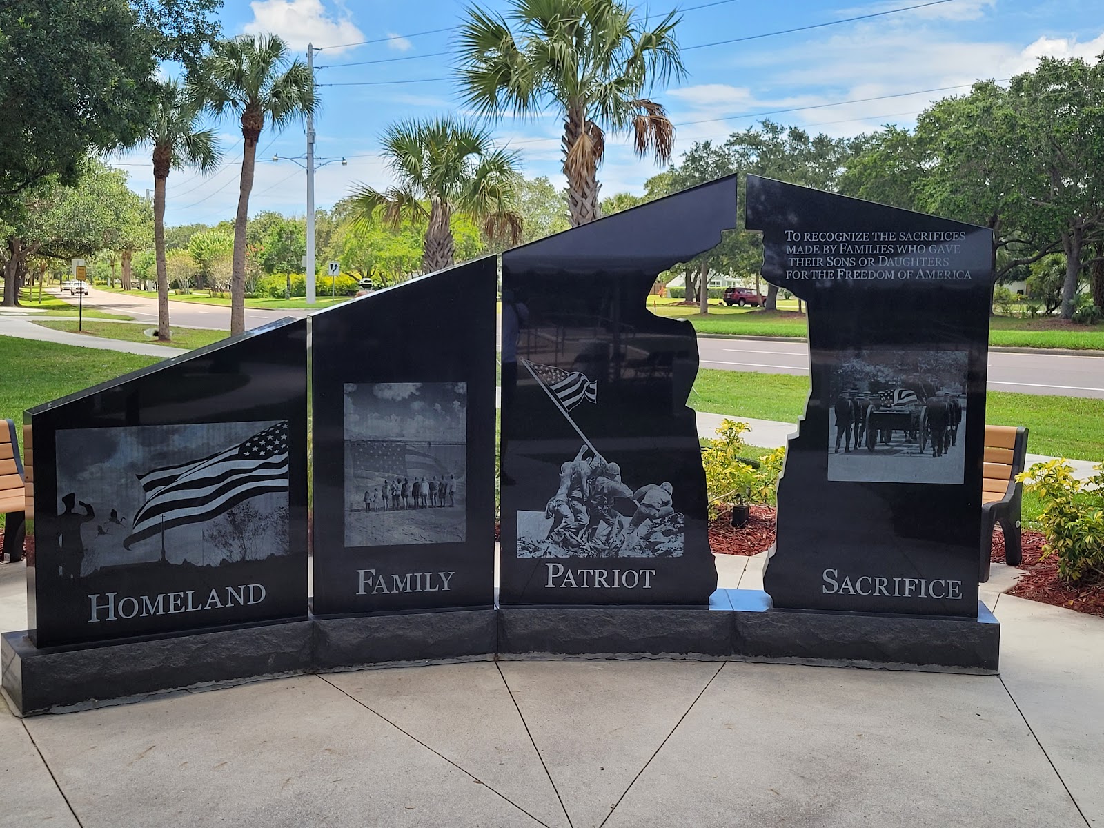 Veterans Memorial Park cemetery grounds and headstones