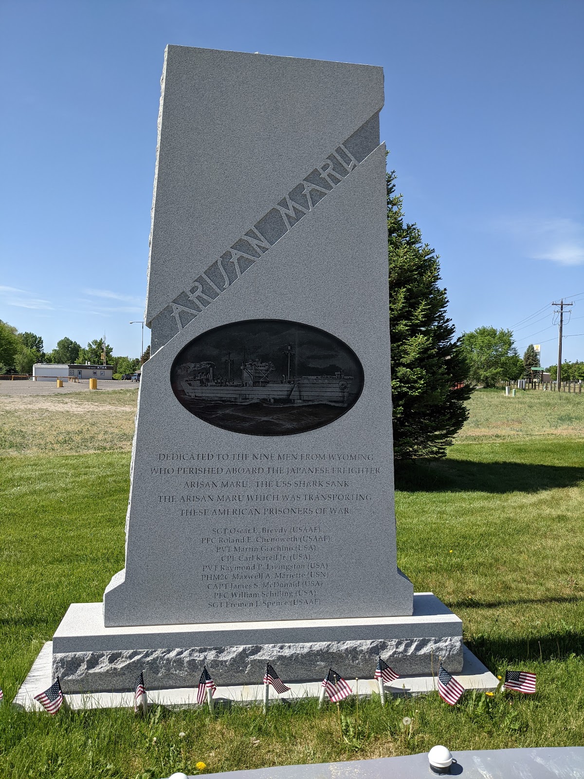 Veterans Memorial Park cemetery grounds and headstones