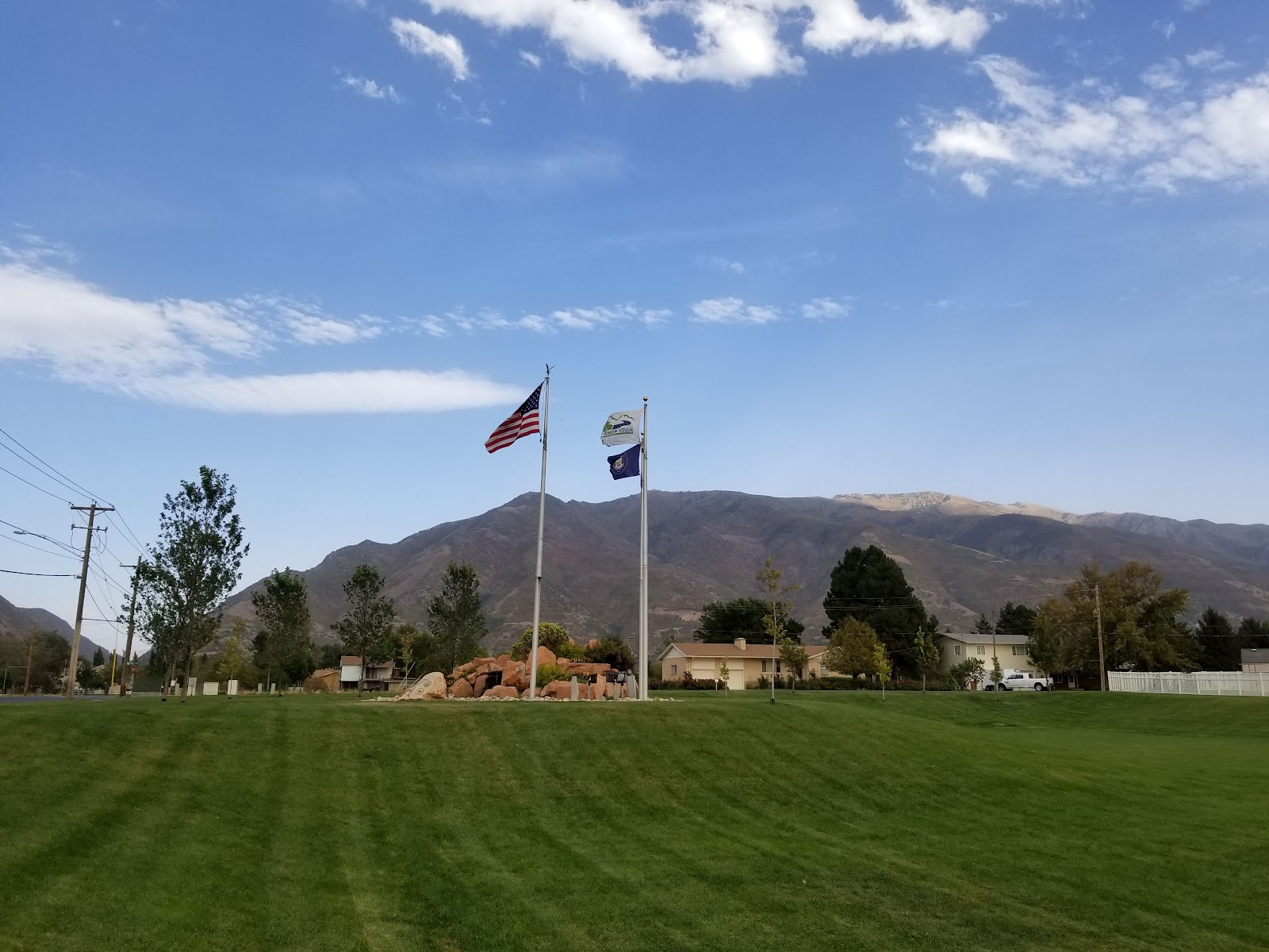 Veterans Memorial Park headstone and grounds