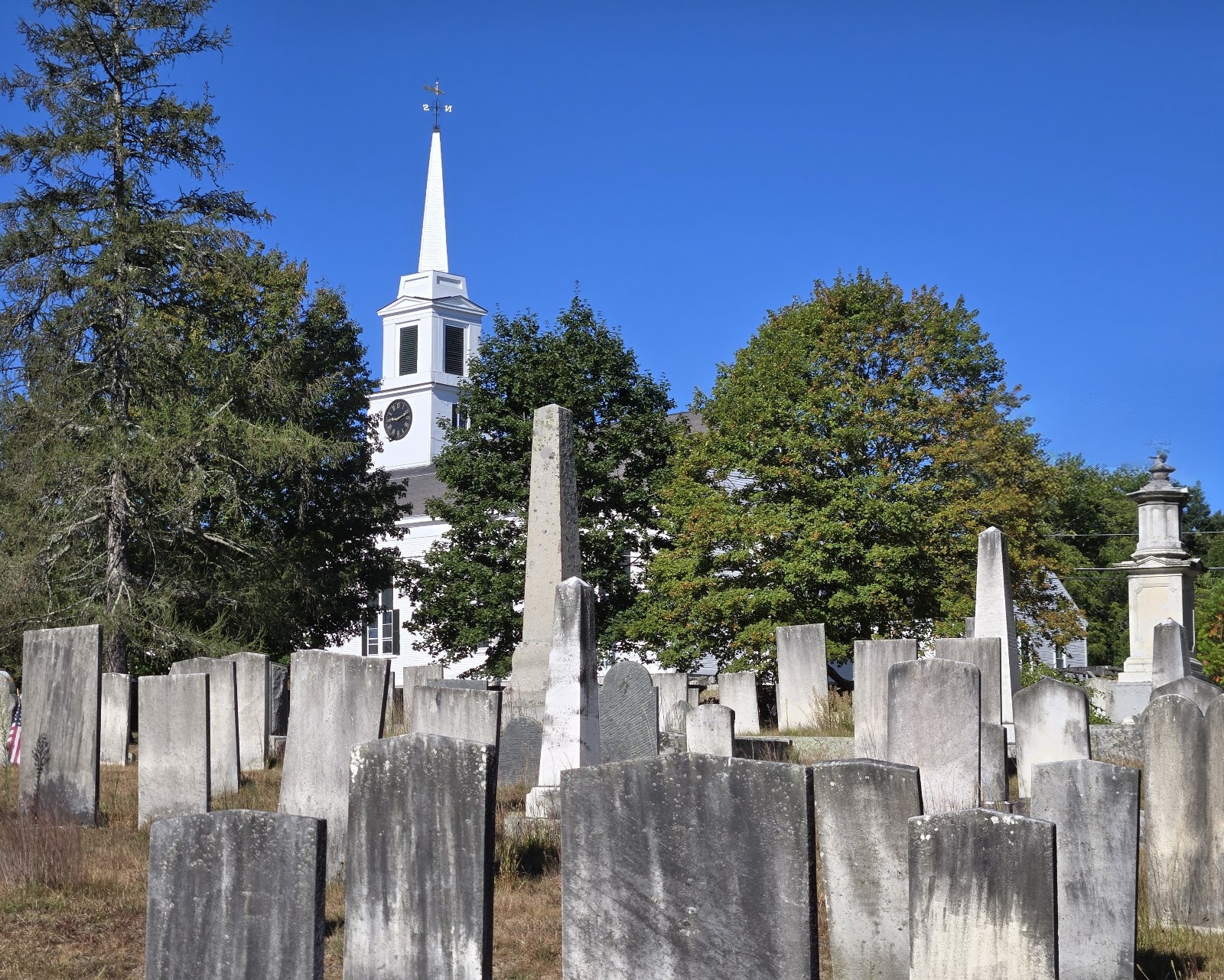 Village Cemetery headstone and grounds