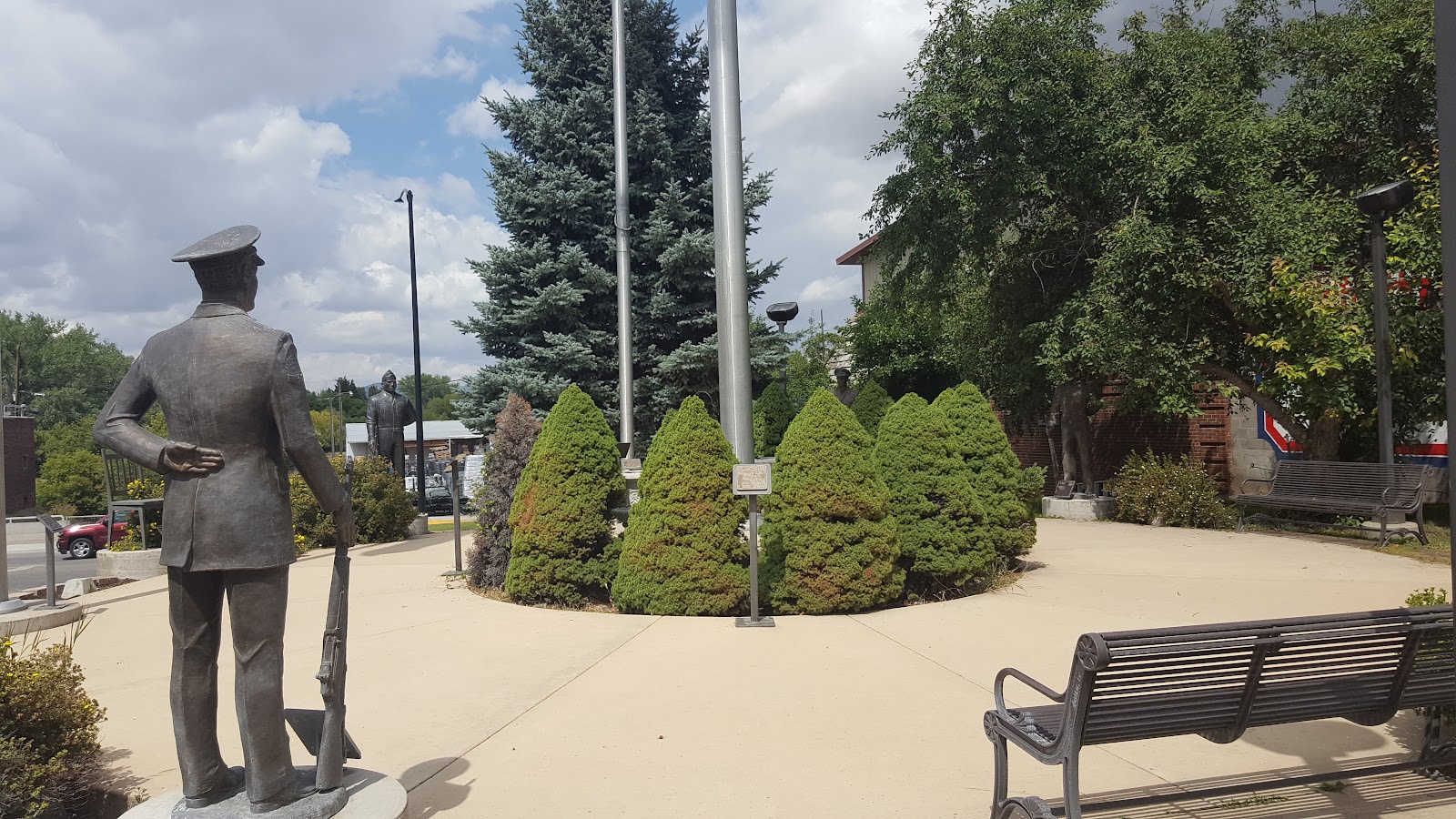 War Memorial cemetery grounds and headstones