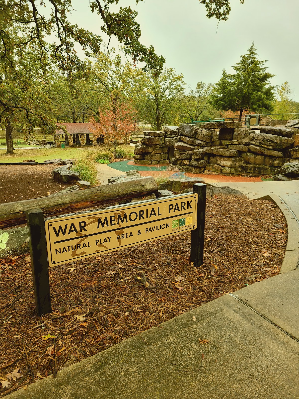 War Memorial Park Natural Play Area and Pavilion cemetery grounds and headstones