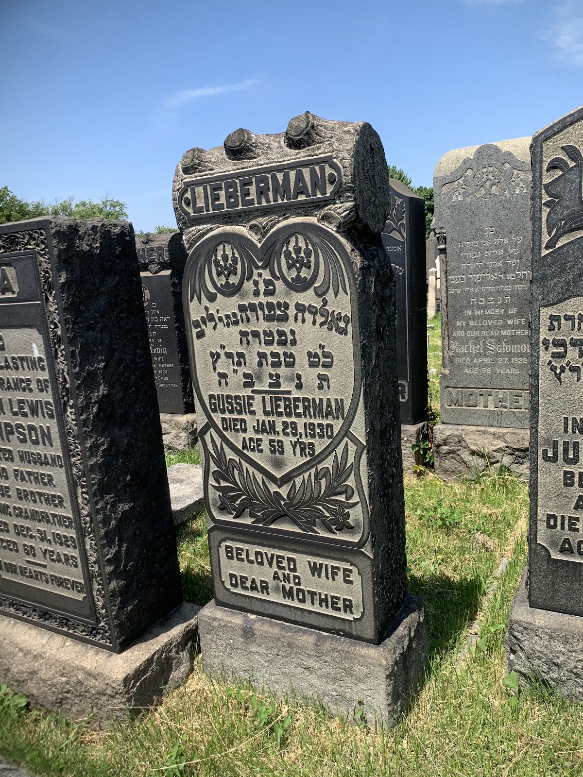 Washington Cemetery cemetery grounds and headstones