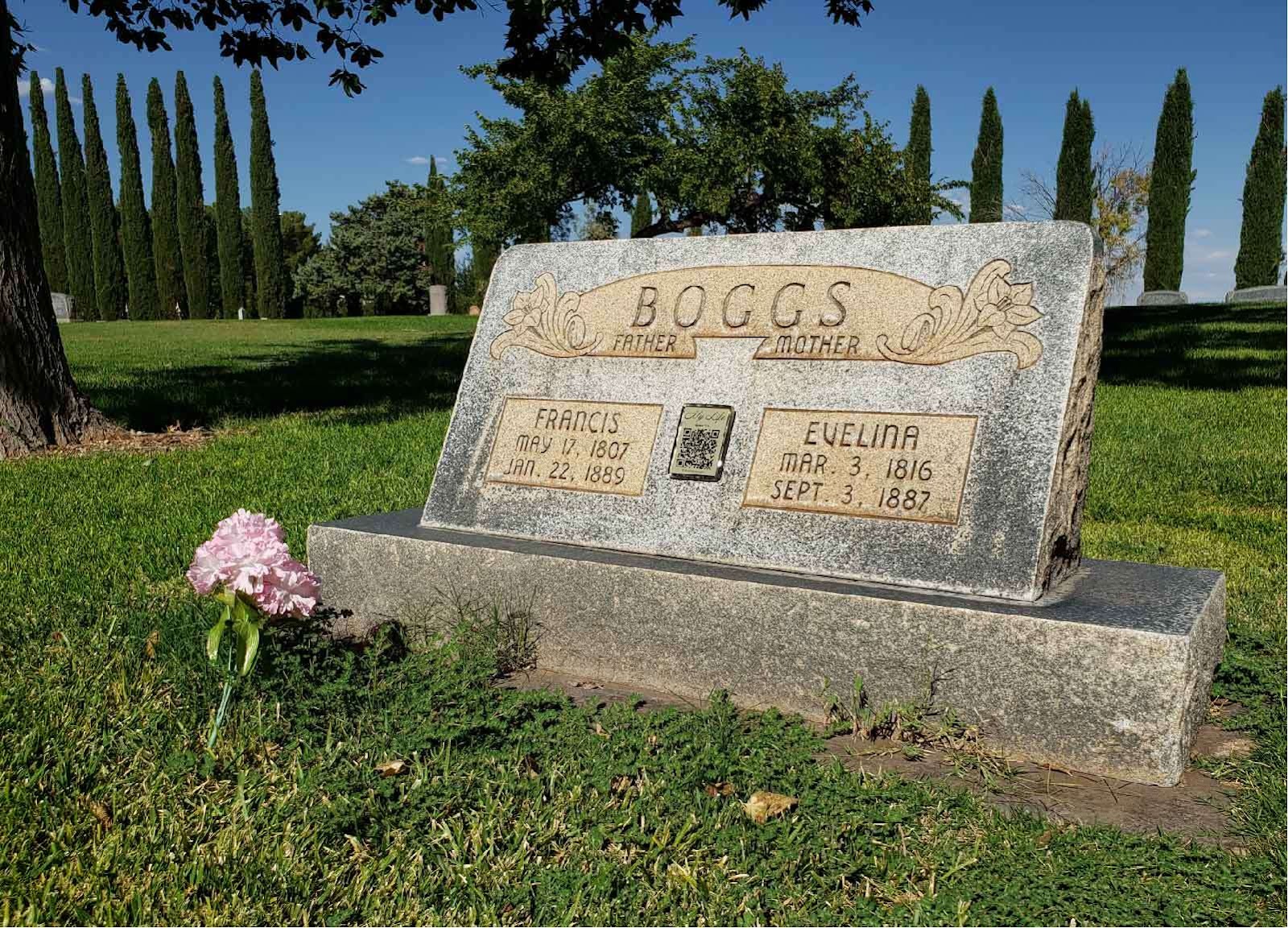 Washington City Cemetery headstone and grounds