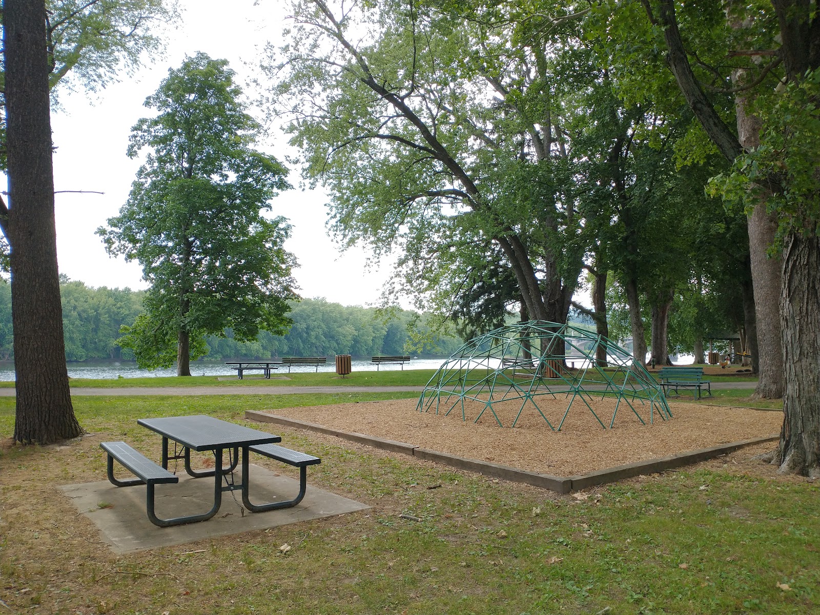 Watsontown Memorial Park cemetery grounds and headstones