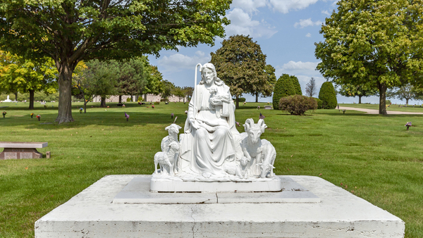 West Lawn Memorial Park cemetery grounds and headstones