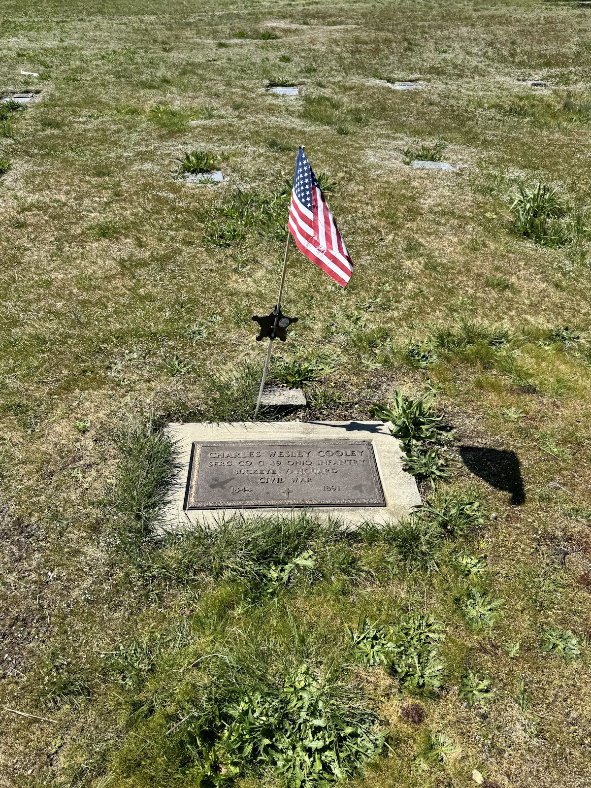 Western State Hospital Memorial Cemetery headstone and grounds