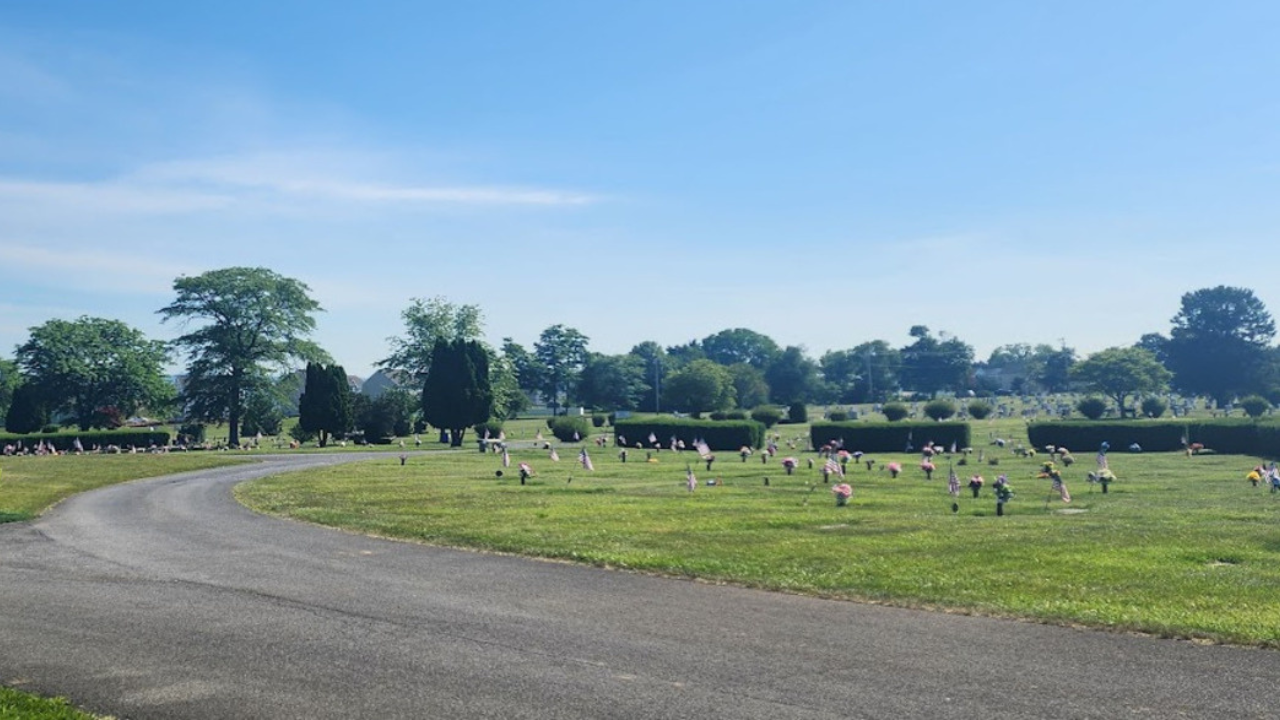 Westminster Cemetery headstone and grounds