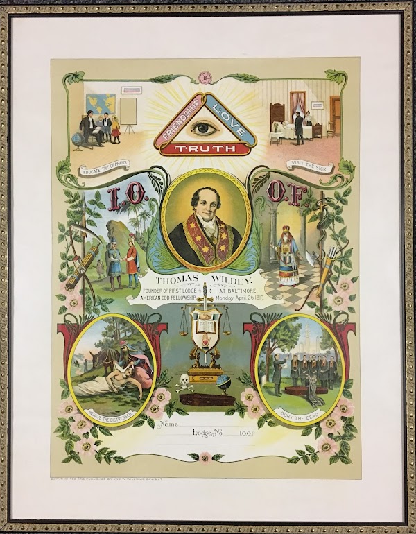 Wildey Cemetery, Odd Fellows Pacific Lodge #86 grounds