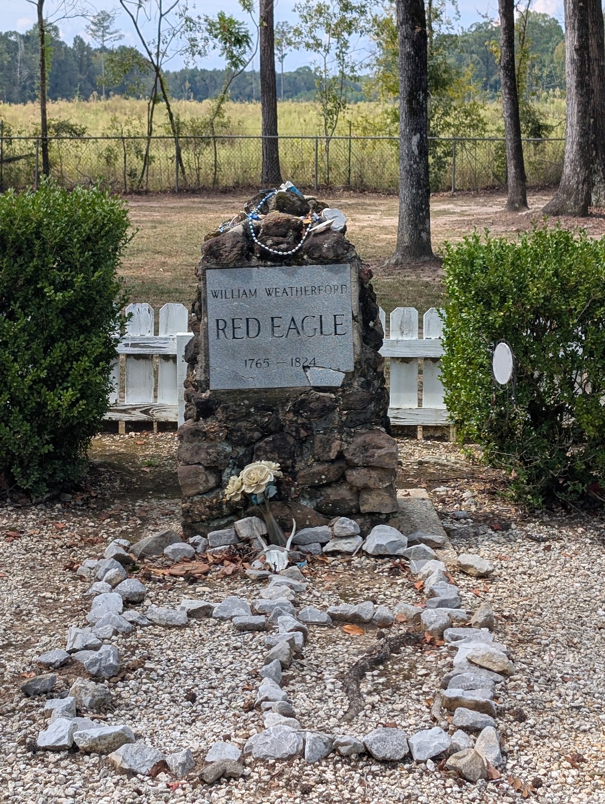 William Weatherford Memorial Park cemetery grounds and headstones
