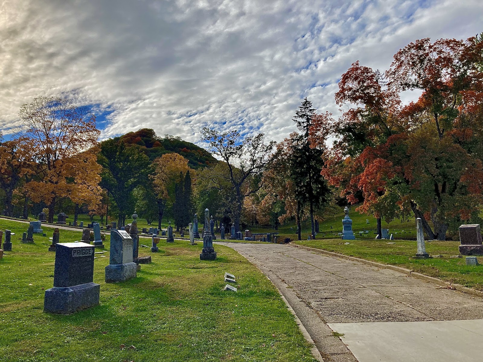 Woodlawn Cemetery cemetery grounds and headstones