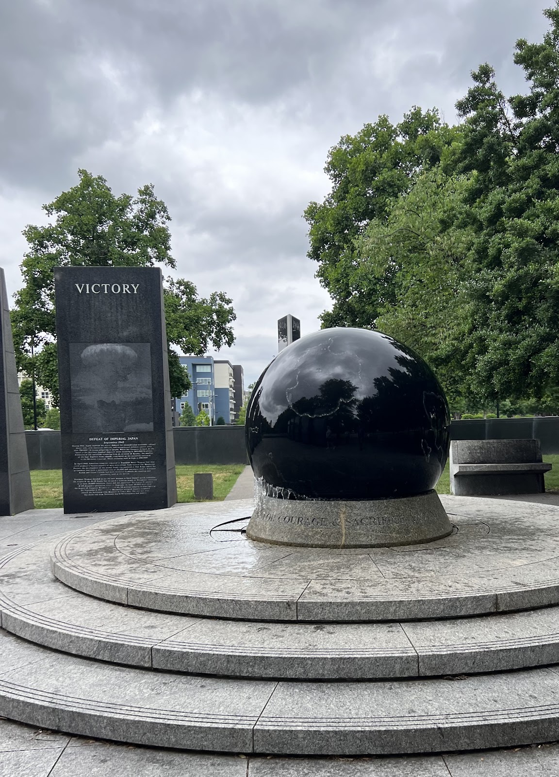 World War II Memorial cemetery grounds and headstones