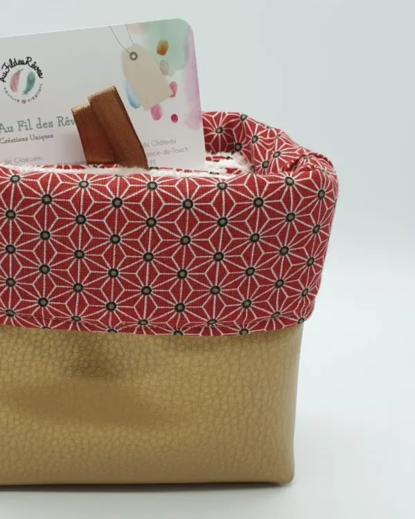 Lingettes lavables « Rubis » avec panière