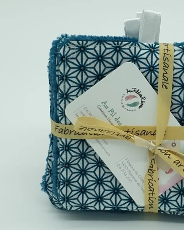 Lot de 8 lingettes lavables « Blue »