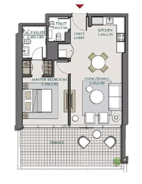 Floor plan, 1 Bed, 910 sq ft