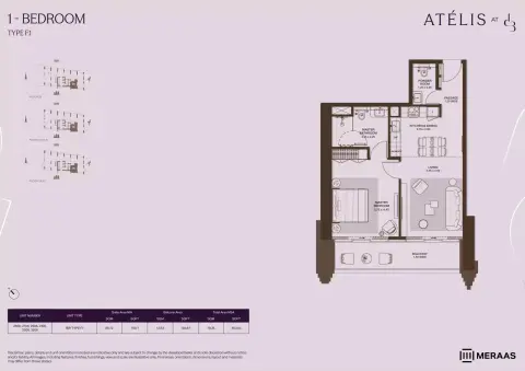 Floor plan, 1 Bed, 853 sq ft