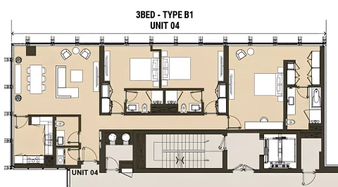 Floor plan, 3 Beds, 1,723 sq ft