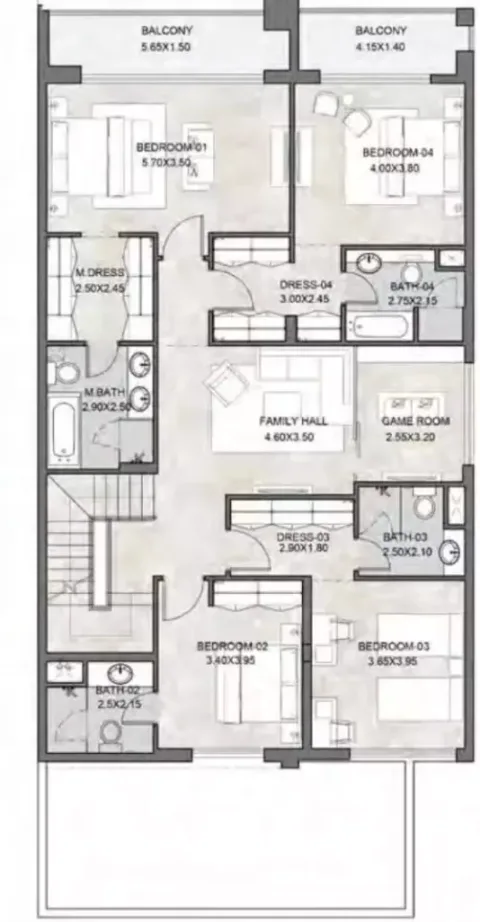 Floor plan, 5 Beds, 0 sq ft