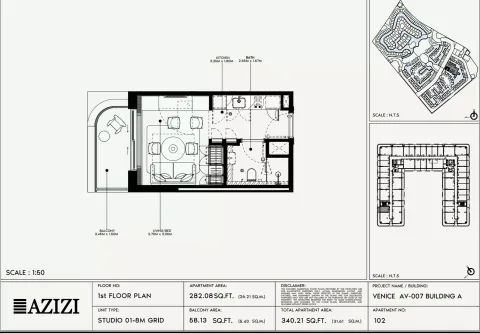 Floor plan, Studio, 340 sq ft
