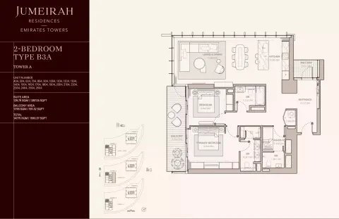 Floor plan, 2 Beds, 1,590 sq ft