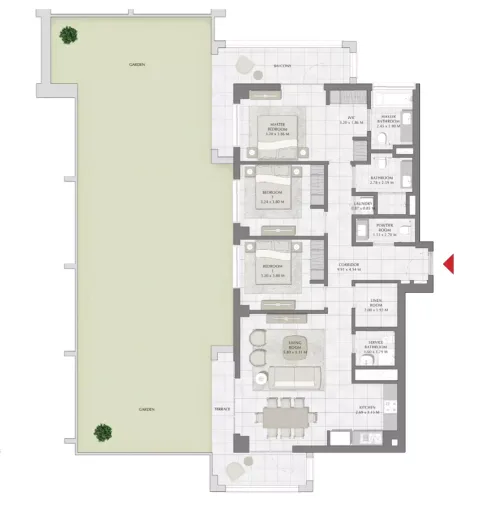Floor plan, 3 Beds, 3,019 sq ft