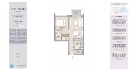 Floor plan, 1 Bed, 756 sq ft