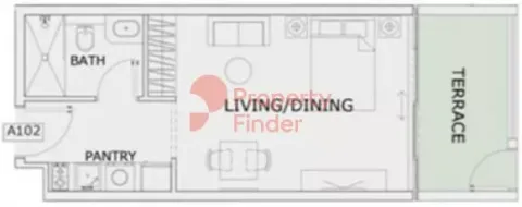 Floor plan, Studio, 436 sq ft
