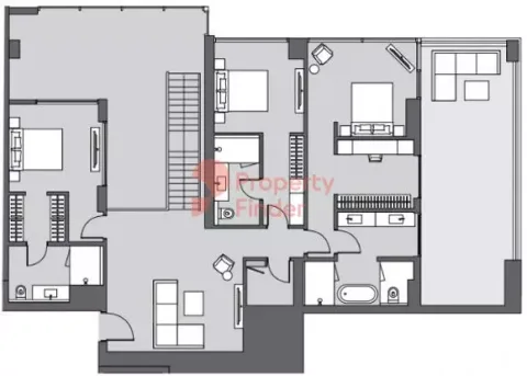 Floor plan, 3 Beds, 6,196 sq ft