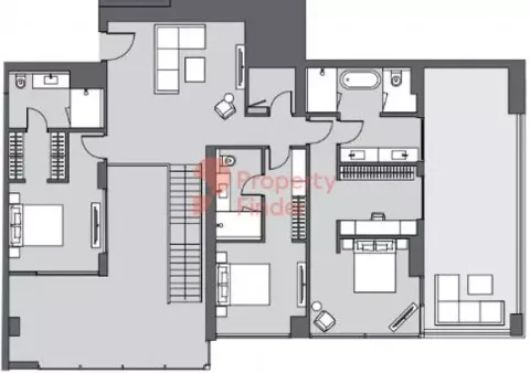 Floor plan, 3 Beds, 6,196 sq ft