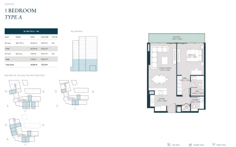 Floor plan, 1 Bed, 752 sq ft