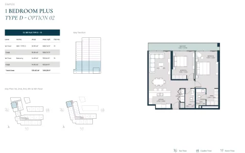 Floor plan, 1 Bed, 1,145 sq ft