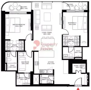 Floor plan, 2 Beds, 1,386 sq ft