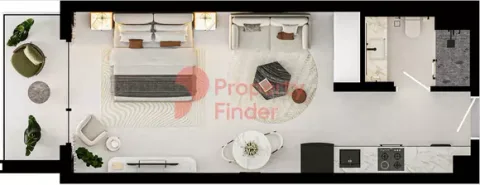 Floor plan, Studio, 438 sq ft