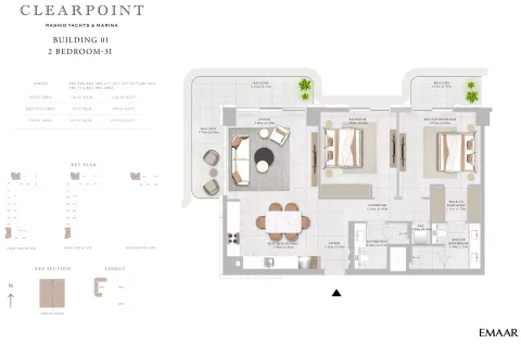 Floor plan, 2 Beds, 1,372 sq ft