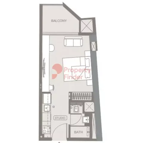Floor plan, Studio, 0 sq ft