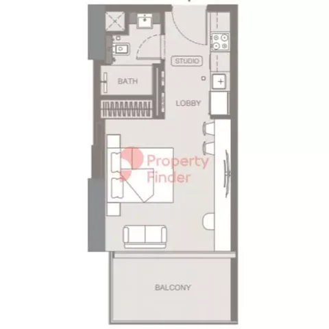Floor plan, Studio, 0 sq ft