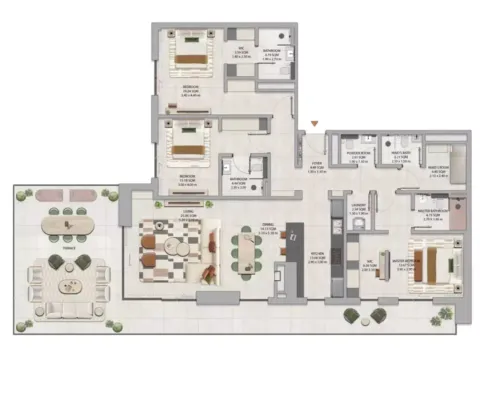 Floor plan, 3 Beds, 0 sq ft