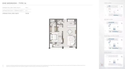 Floor plan, 1 Bed, 793 sq ft