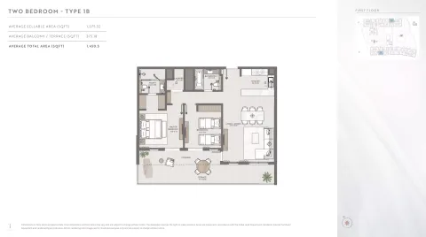 Floor plan, 2 Beds, 1,450 sq ft